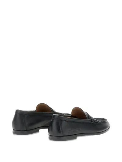 Common Projects Strap Leather Loafers In Black