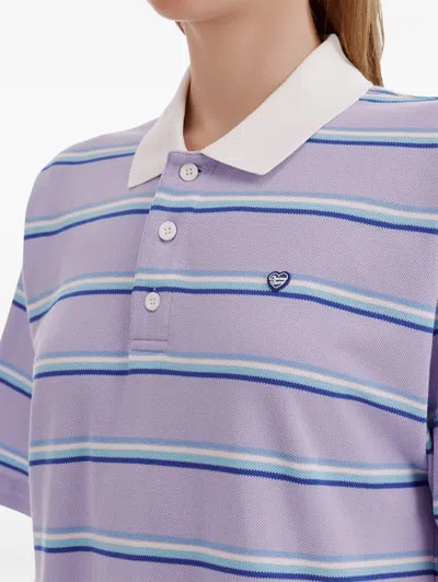 Chocoolate Stripe-pattern Polo Shirt In Pink
