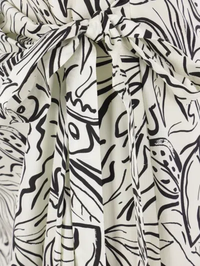 Aspesi Floral-print Midi Dress In Gray