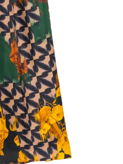 Biyan Printed Silk Trousers In Multi