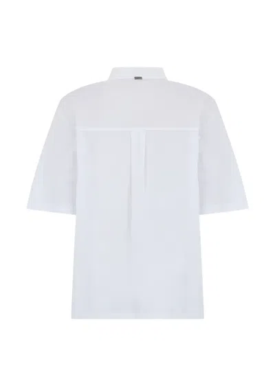 Herno Button Short-sleeve T-shirt In White