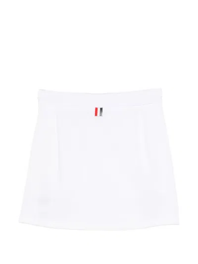 Thom Browne Classic Loopback Mini Skirt In White