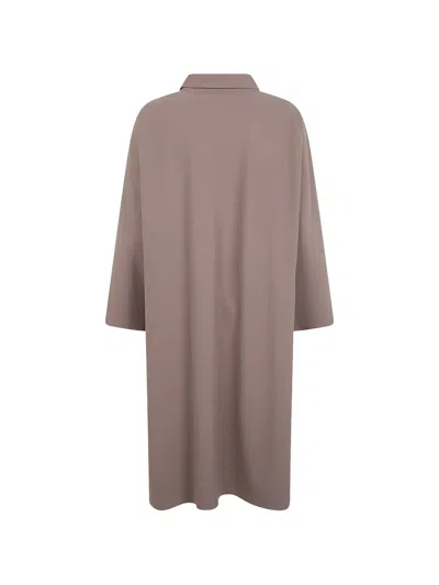 Herno Single-breasted Coat In Brown