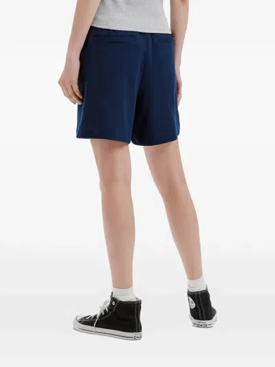 Chocoolate Drawstring Embroidered Shorts In Blue