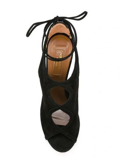 Shop Aquazzura 'nomad' Sandals In Black