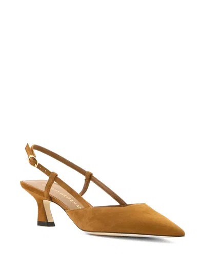 Stuart Weitzman Vinnie Slingback Pumps In Brown
