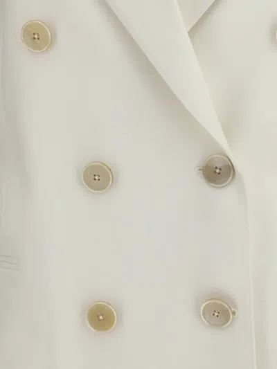 Givenchy Double-breasted Wool Blazer In Neutral
