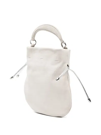 Orciani Appliqué Drawstring Tote Bag In White