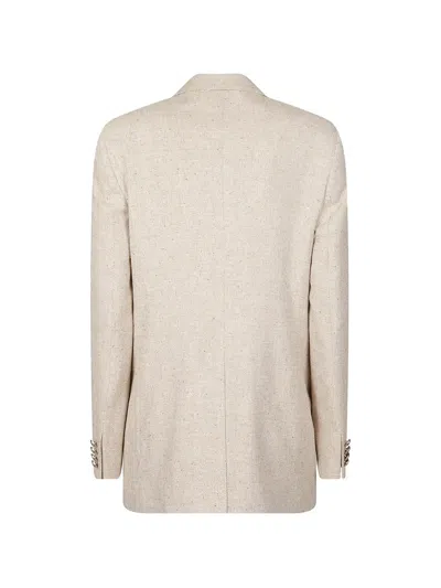 Tagliatore Double-breasted Blazer In Neutral