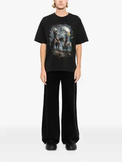 Melt Eagle-print T-shirt In Black