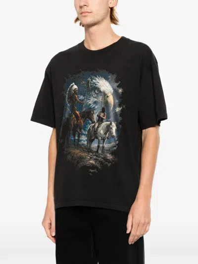 Melt Eagle-print T-shirt In Black