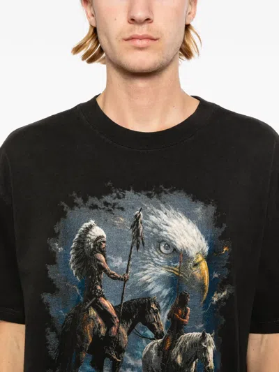 Melt Eagle-print T-shirt In Black