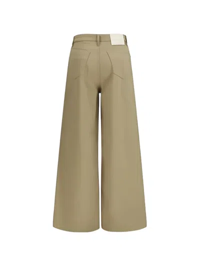 Cruna Five-pocket Stretch Cotton Pants In Brown