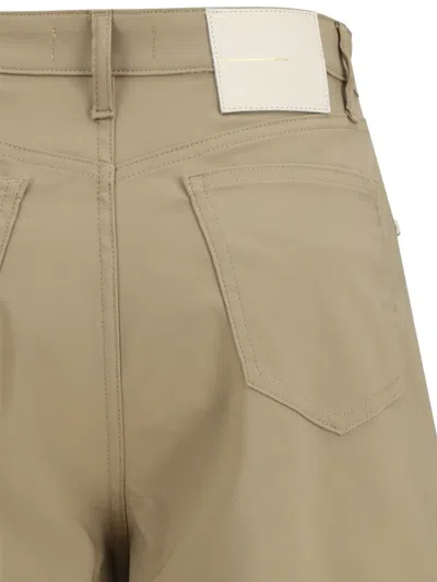 Cruna Five-pocket Stretch Cotton Pants In Brown
