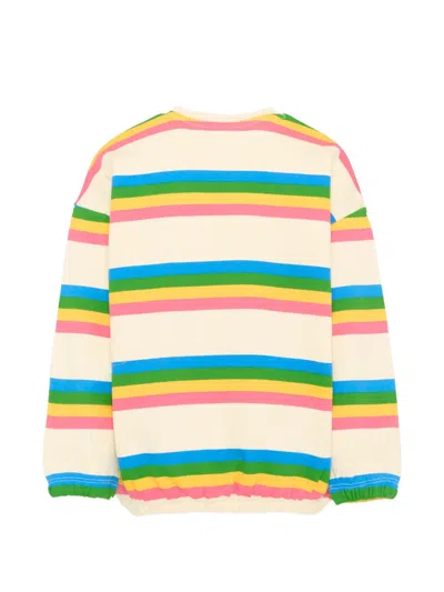 Mini Rodini Striped Graphic Patch Sweatshirt In Multi