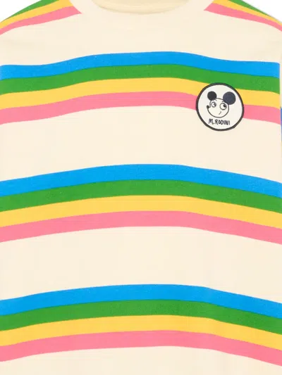 Mini Rodini Striped Graphic Patch Sweatshirt In Multi