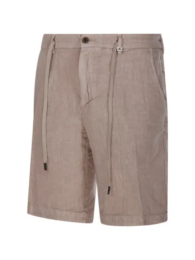 Myths Drawstring Buttoned Shorts In Neutral