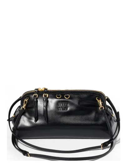 Miu Miu Caprice Shiny Leather Clutch In Pattern