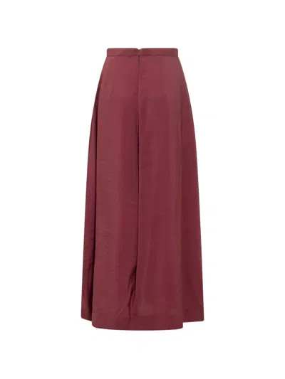 Le Sully Studio Elegant Long Skirt In Red