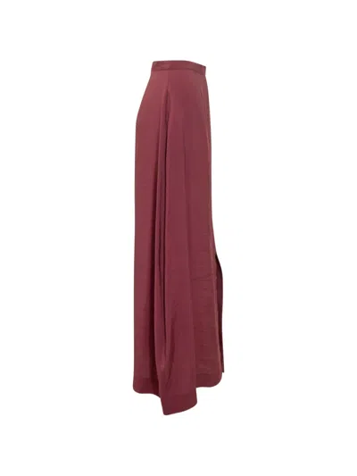 Le Sully Studio Elegant Long Skirt In Red