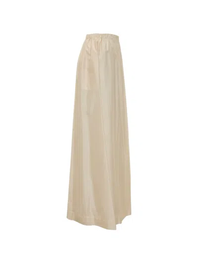 Le Sully Studio Elasticated Long Skirt In Neutral