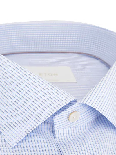 Eton Check-pattern Shirt In Blue