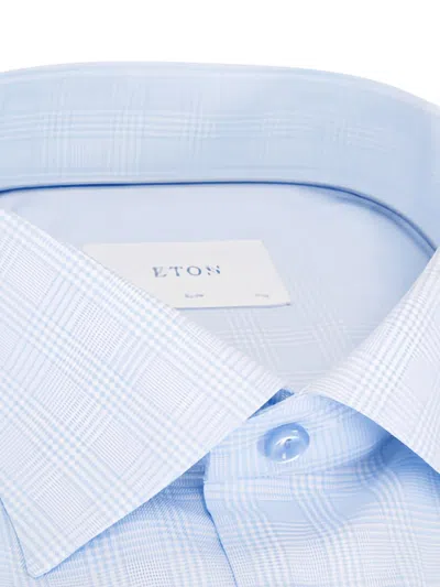 Eton Plaid-pattern Shirt In Brown