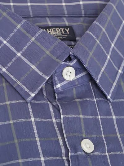 Faherty The Movement Plaid-pattern Shirt In Blue