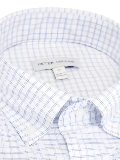 Peter Millar Checked Buttoned Shirt In Blue