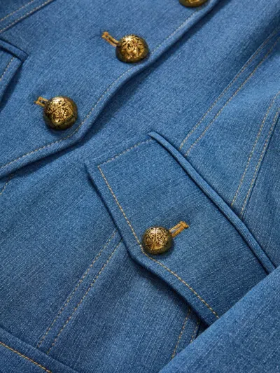 Veronica Beard Randy Denim Blazer In Blue