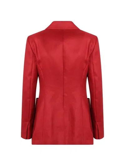 Max Mara Tailored Jacket Single Breasted Notch Lapel In Red