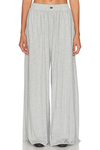 Lunya Organic Pima Wide Leg Lounge Pants In Gray