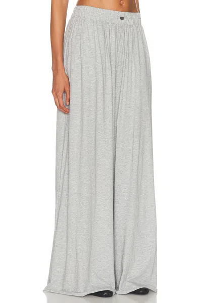 Lunya Organic Pima Wide Leg Lounge Pants In Gray