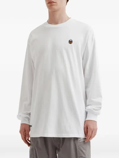 Chocoolate Logo-patch Long-sleeve T-shirt In White