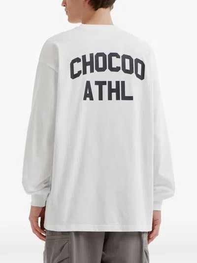 Chocoolate Logo-patch Long-sleeve T-shirt In White