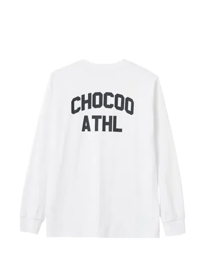 Chocoolate Logo-patch Long-sleeve T-shirt In White