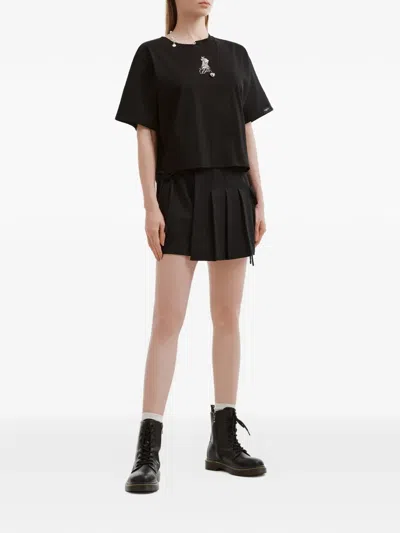 Musium Div. Embellished Open-back T-shirt In Black