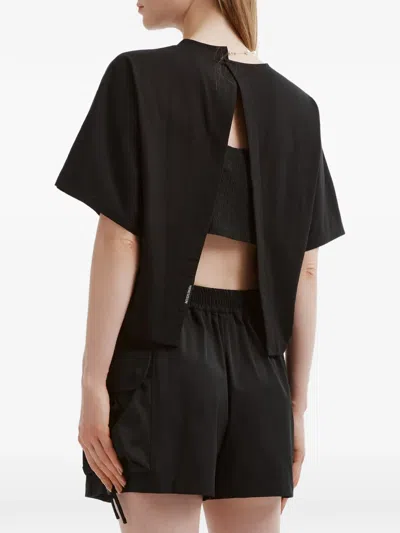 Musium Div. Embellished Open-back T-shirt In Black