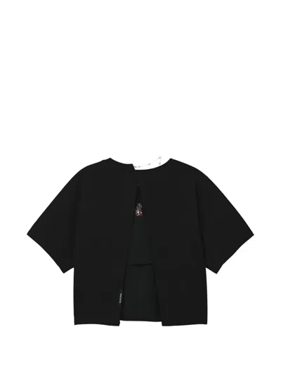 Musium Div. Embellished Open-back T-shirt In Black