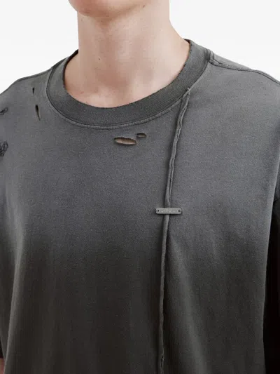 Musium Div. Distressed Patchwork T-shirt In Gray