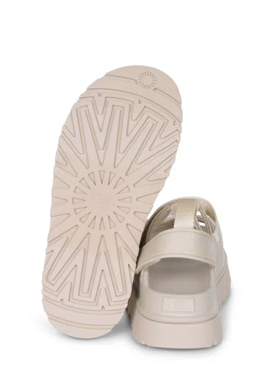 Ugg Rubber Sandals With Embossed Logo In Neutral
