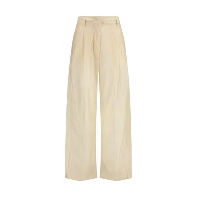 The Latest White Deva Pants In Yellow