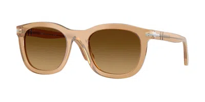 Persol 53mm Rectangular Sunglasses In Brown