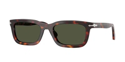 Persol 53mm Rectangular Sunglasses In Brown