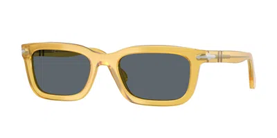 Persol 53mm Rectangular Sunglasses In Gold