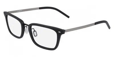 Flexon Demo Rectangular Men's Eyeglasses  B2021 001 54 In Black