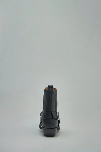 Ganni Western Fitted Chelsea Boots For Women In Black