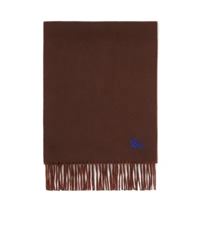 Burberry Cashmere Reversible Ekd Scarf In Brown
