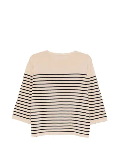Aspesi Striped Jersey In Brown