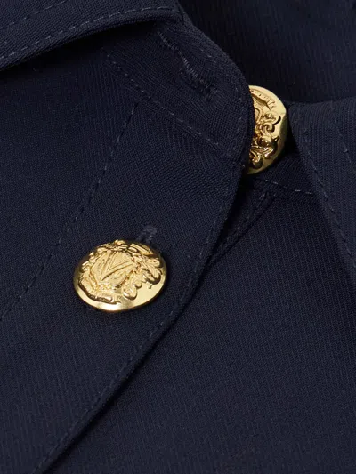 Veronica Beard Cargo-pocket Blouse In Blue